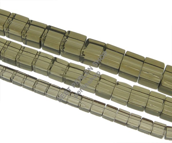 170 KRISTALL GLASPERLEN GRAU WÜRFEL 4mm 6mm 8mm GLAS PERLEN MIX GLASS