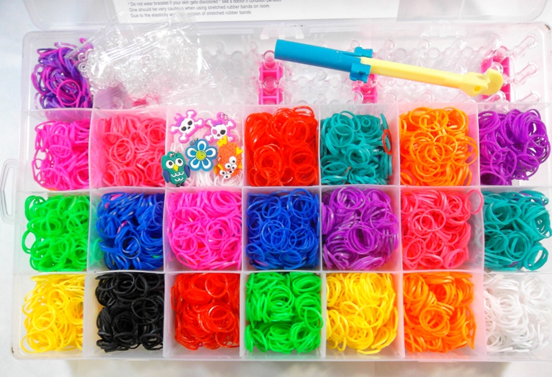 4400 Rubber Band Elastici Loom Bands mega set con cornice