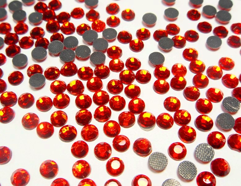 HOTFIX STRASSSTEINE ROT FEUERROT 6mm GLAS STRASS AAA