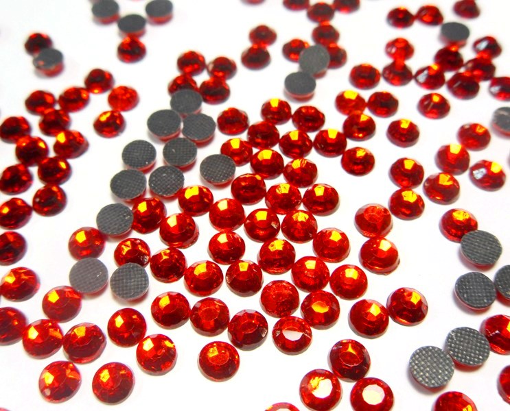 HOTFIX STRASSSTEINE ROT FEUERROT 6mm GLAS STRASS AAA