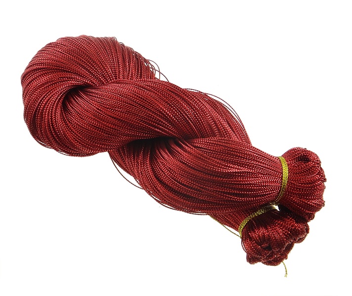 SCHMUCKFADEN SCHMUCKSCHNUR SCHMUCKGARN BEST 50 METER ROT YARN CORD WIRE