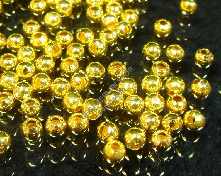 300 BEST PERLINE METALLO QUOTA metallo SPACER ROTONDO 4mm ORO SENZA 300 BEST PERLINE METALLO QUOTA metallo SPACER ROTONDO 4mm ORO SENZA
