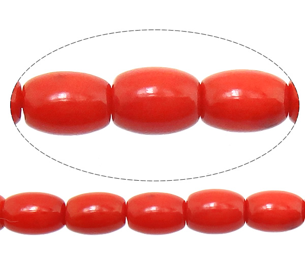 Natürliche Rote Koralle NATUR EDELSTEIN PERLEN OVAL 6mm